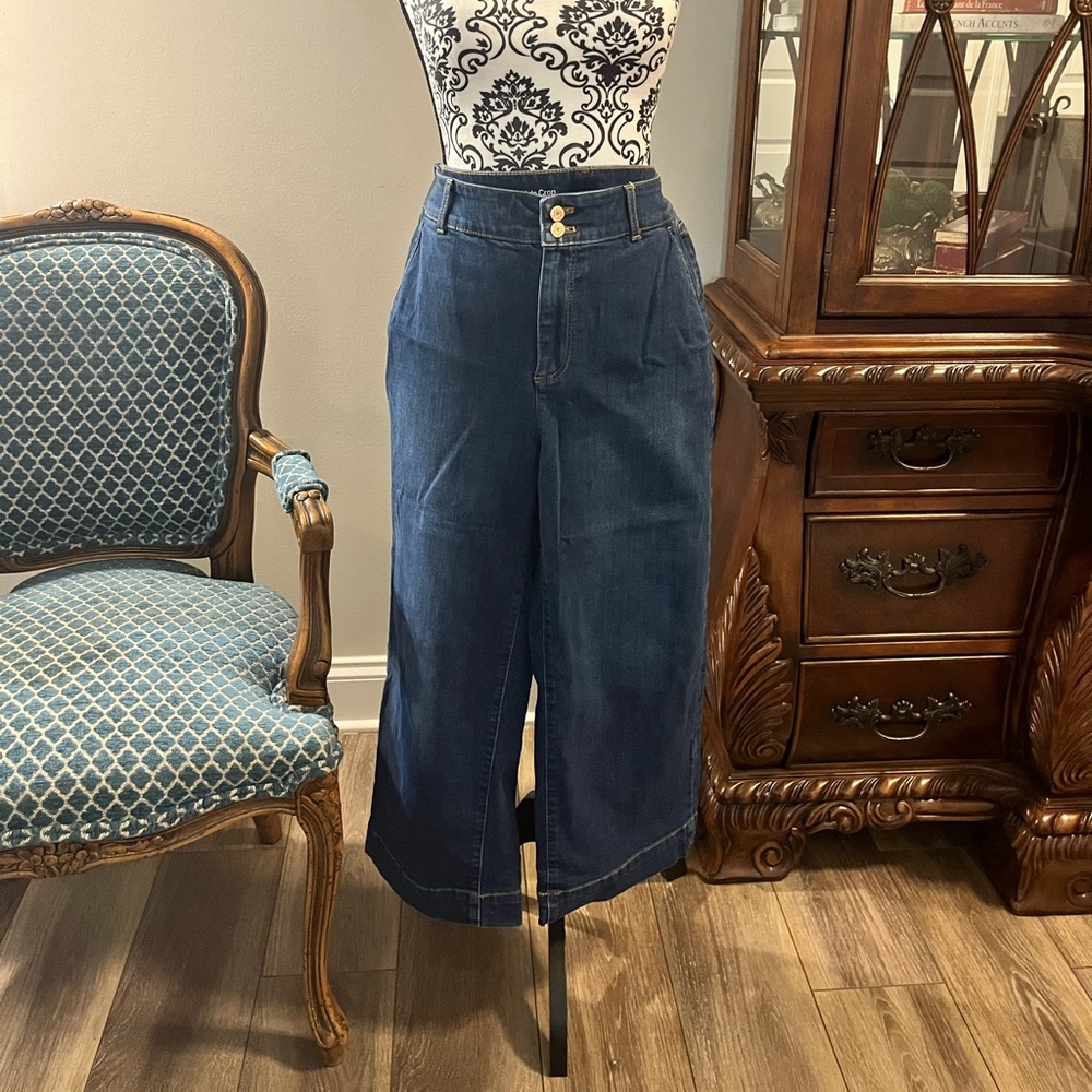 Talbots size 10 high waist crop, dark wash jeans